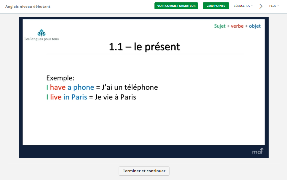 Formation Ureachus - Anglais Débutant 1